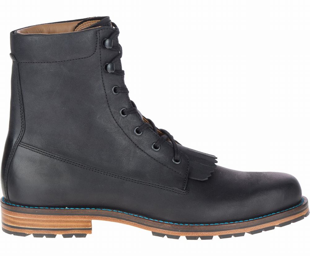 Merrell Men's Wayfarer Lace Leather Winter Boots - Black ZA 549GVUHXI